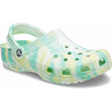 Crocs Classic Marbled Klumpa Női Zöld | HU 0110YXFU